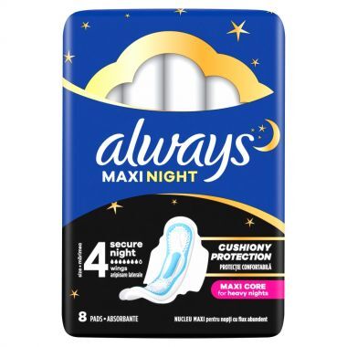 Podpaski higieniczne ze skrzydełkami Always Maxi Secure Night rozmiar 4 (8 sztuk)