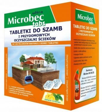 Preparat do biodegradacji szamb i przydomowych oczyszczalni ścieków Microbec Ultra tabletki (16 sztuk)