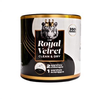 Ręcznik papierowy Royal Velvet Czarny 3 warstwy (350 listków)