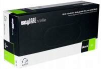 Rękawice diagnostyczne nitrylowe bezpudrowe easyCARE nitrile czarne rozmiar L (100 sztuk)