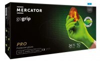 Rękawice nitrylowe, bezpudrowe Mercator gogrip zielone rozmiar M (50 sztuk)