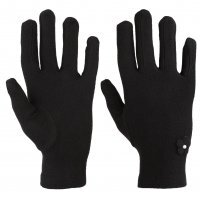 Rękawiczki damskie czarne ozdobne rozmiar uniwersalny Moraj