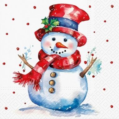 Serwetki bożonarodzeniowe z bibuły Tete&Tete PAW 33X33 cm TL234800 (20 sztuki)