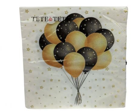 Serwetki z bibuły Tete&Tete balony Paw 33X33 cm (20 sztuk)