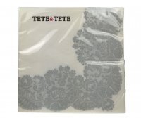 Serwetki z bibuły Tete&Tete Frame Silver Paw 33x33 cm (20 sztuk)