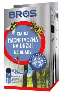 Siatka na drzwi magnetyczna czarna Bros (100 cm x 220 cm)