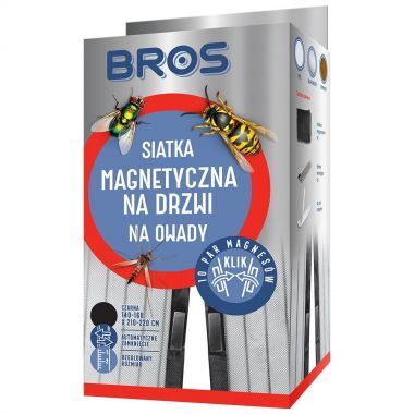 Siatka na drzwi magnetyczna czarna Bros (160 cm x 220 cm)