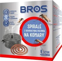 Spirala na komary Bros z dekoracyjną stalową osłonką (6 sztuk)