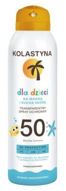 Spray ochronny dla dzieci Kolastyna SPF 50 na mokrą i suchą skórę 150 ml