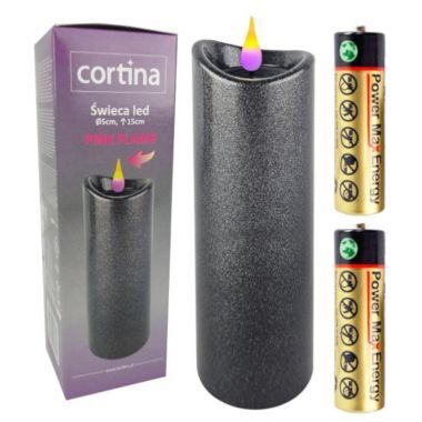 Świeca LED Granitowa 15 cm