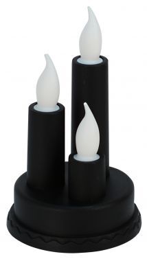 Świeca ledowa Trio czarna Kost 14 cm