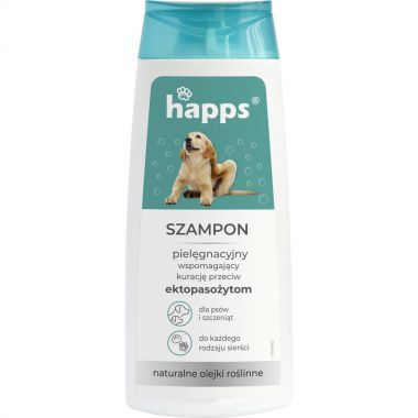 Szampon pielęgnacyjny dla psów i szczeniąt przeciw ektopasożytom Happs 200 ml