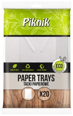 Tacki papierowe prostokątne eco Piknik (20 sztuk)