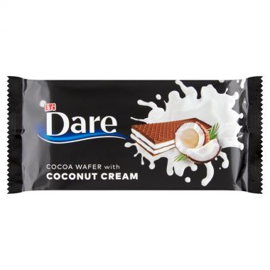 Wafel kakaowy Eti Dare z kremem kokosowym 40 g (24 sztuki)