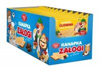 Wafelki Kanapka Clowna z kremem orzechowym 26g Skawa (40 sztuk)