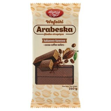 Wafelki w polewie Arabeska kakaowo-kawowe 250 g Skawa
