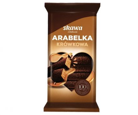 Wafle Arabelki w polewie krówkowej 190 g Skawa