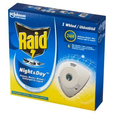 Wkład do elektrofumigatora Raid Night & Day Komary muchy i mrówki 2,25 g