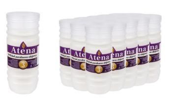 Wkład do zniczy Atena parafinowo-olejowy 3 60 h wys.14 cm (15 sztuk)