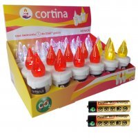 Wkład do zniczy Led 90 dni mix 3 kolorów (24 sztuki)