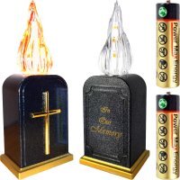 Wkład do zniczy LED z napisem, efektem płomienia z bateriami 16 cm Cortina