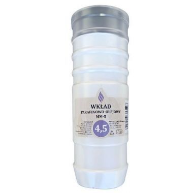 Wkład do zniczy olejowo-parafinowy MM 5 4,5 doby wys.18 cm (12 sztuk)