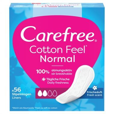 Wkładki higieniczne Carefree Cotton Feel Normal świeży zapach (56 sztuk)