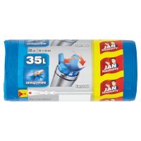 Worki na odpady Easy-Pack 35 l niebieskie Jan Niezbędny  (30 sztuk)