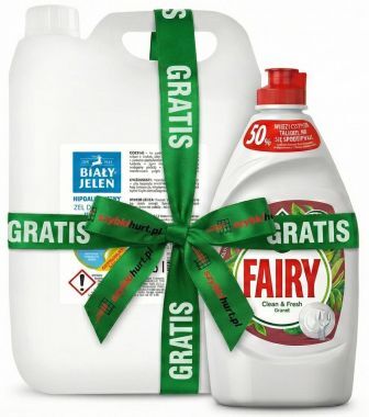 Żel do mycia naczyń Biały Jeleń z rumiankiem i alantoiną hipoalergiczny 5 l + Gratis