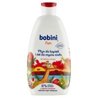 Żel i płyn do kąpieli Bobini 2w1 o zapachu truskawek 500 ml