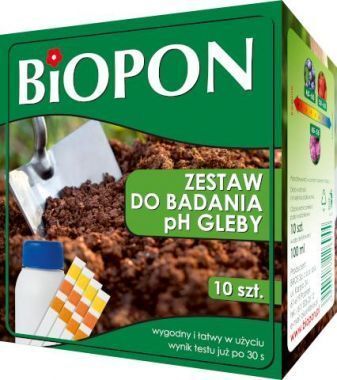 Zestaw do badania PH gleby Biopon 10 sztuk