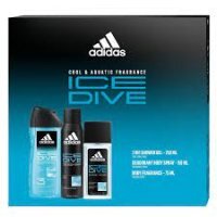 Zestaw kosmetyczny Adidas Men Ice Dive (gel 250 +deo 75 ml +body 75 ml) 150 ml