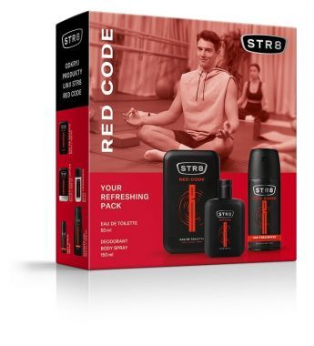 Zestaw kosmetyczny męski STR8  Red Code (woda toaletowa 50 ml+dezodorant 150 ml)