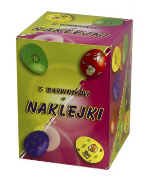 Zestaw  naklejek i barwników do jaj wielkanocnych (25 sztuk)