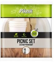 Zestaw Piknikowy Eco Picnic Set  (16 sztuk) 4x talerz,4x nóż,4xwidelec,4xkubek