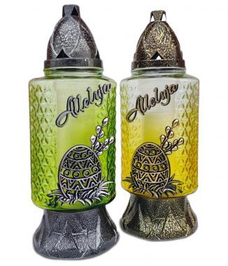 Znicz szklany Alleluja JW 640 40 H 30 cm (6 sztuk)