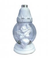 Znicze szklane L-620 wysokość 20 cm,czas palenia 18 h (6 sztuk)