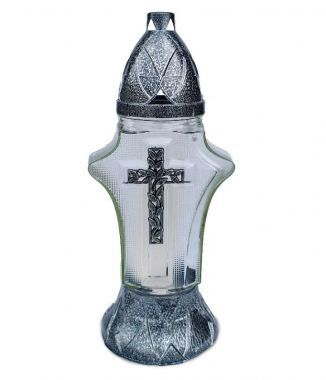 Znicze szklane P-100 wysokość 32 cm,czas palenia 40 h (6 sztuk)