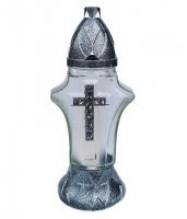 Znicze szklane P-100 wysokość 32 cm,czas palenia 40 h (6 sztuk)