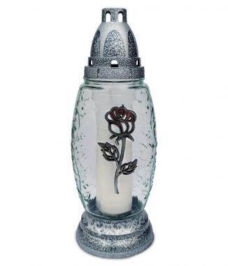 Znicze szklane ZS-484 kalia wysokość 26 cm,czas palenia 30h (6 sztuk)