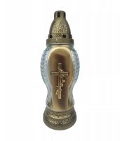 Znicze szklane ZS-509 wysokość 30 cm,czas palenia 40 h (6 sztuk)