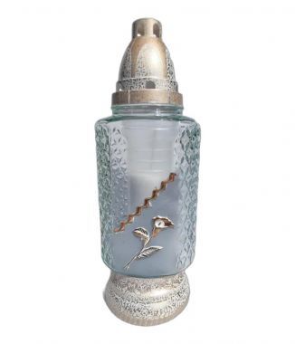 Znicze szklane ZS-550 wysokość 30 cm,czas palenia 40 h (6 sztuk)