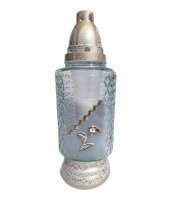 Znicze szklane ZS-550 wysokość 30 cm,czas palenia 40 h (6 sztuk)